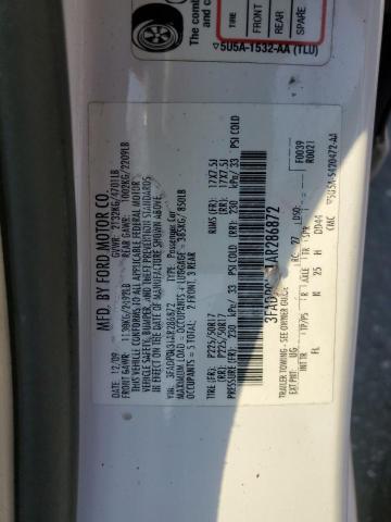 3FADP0L31AR286872 - 2010 FORD FUSION HYBRID WHITE photo 12