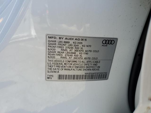 WA1DGAFE3FD031700 - 2015 AUDI Q7 PRESTIGE WHITE photo 13