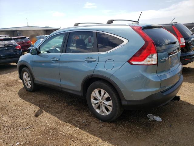 2HKRM4H76EH660316 - 2014 HONDA CR-V EXL BLUE photo 2