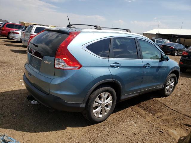 2HKRM4H76EH660316 - 2014 HONDA CR-V EXL BLUE photo 3