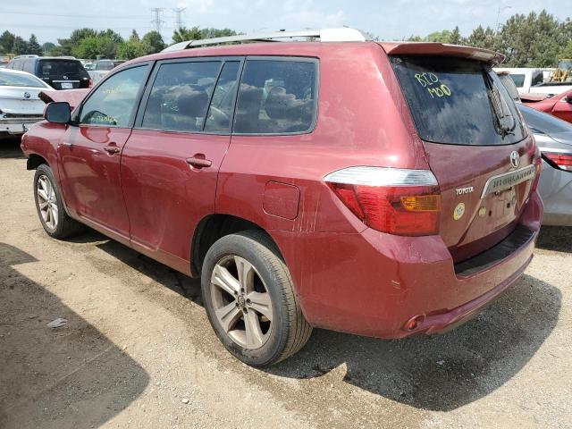 JTEES43A182096762 - 2008 TOYOTA HIGHLANDER SPORT RED photo 2