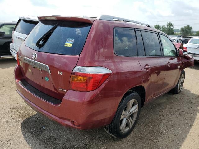 JTEES43A182096762 - 2008 TOYOTA HIGHLANDER SPORT RED photo 3