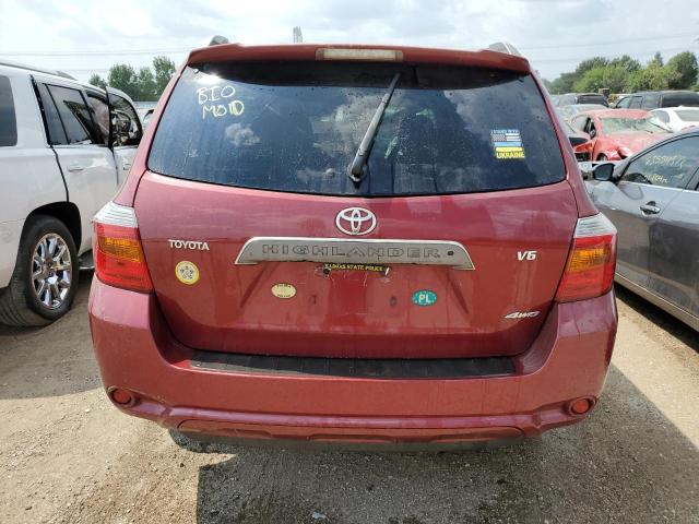 JTEES43A182096762 - 2008 TOYOTA HIGHLANDER SPORT RED photo 6