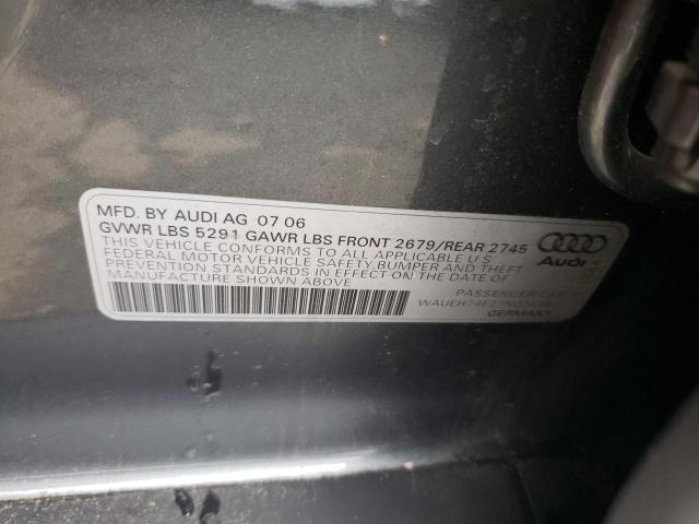 WAUEH74F27N024381 - 2007 AUDI A6 S-LINE QUATTRO GRAY photo 13