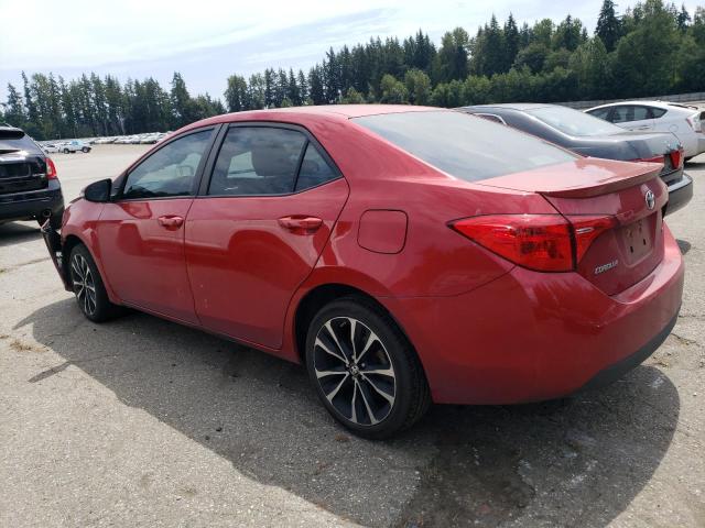 2T1BURHE7JC040407 - 2018 TOYOTA COROLLA L RED photo 2