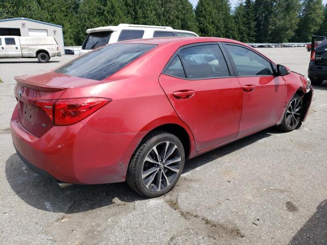 2T1BURHE7JC040407 - 2018 TOYOTA COROLLA L RED photo 3