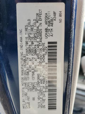 5TBBT44133S363610 - 2003 TOYOTA TUNDRA ACCESS CAB SR5 BLUE photo 12