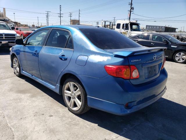 1NXBE40E09Z002605 - 2009 TOYOTA COROLLA XRS BLUE photo 2