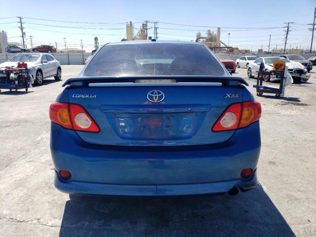 1NXBE40E09Z002605 - 2009 TOYOTA COROLLA XRS BLUE photo 6