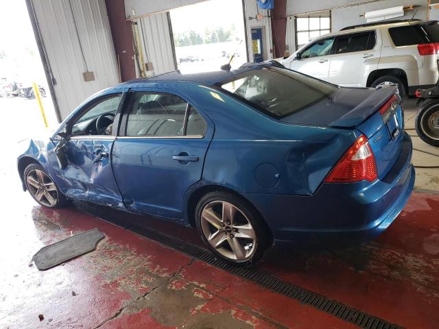 3FAHP0DC8BR126411 - 2011 FORD FUSION SPORT BLUE photo 2