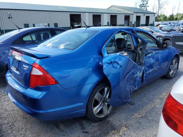 3FAHP0DC8BR126411 - 2011 FORD FUSION SPORT BLUE photo 3