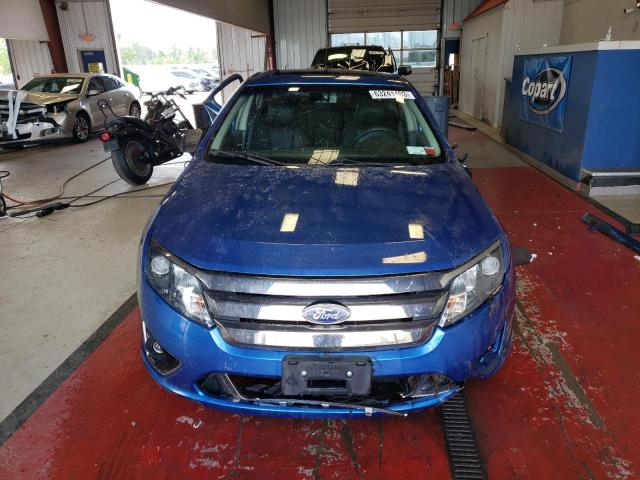 3FAHP0DC8BR126411 - 2011 FORD FUSION SPORT BLUE photo 5