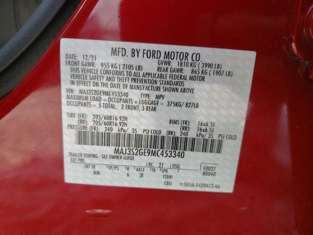 MAJ3S2GE9MC453340 - 2021 FORD ECOSPORT SE Qırmızı foto 13