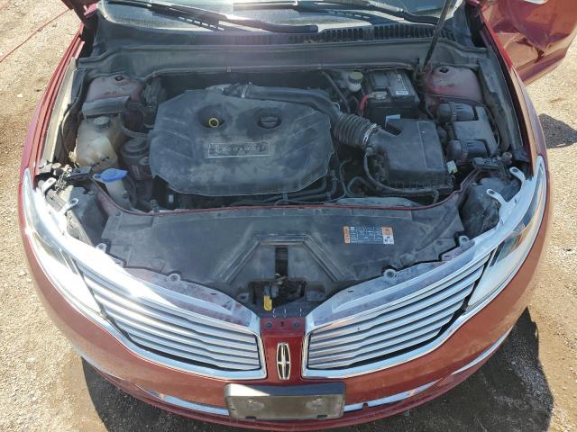 3LN6L2J90FR610835 - 2015 LINCOLN MKZ RED photo 11