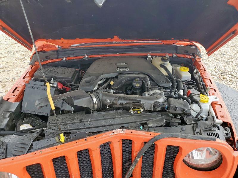 1C4HJXDG6KW545930 - 2019 JEEP WRANGLER UNLIMITED SPORT Pomarańczowy zdjęcie 12