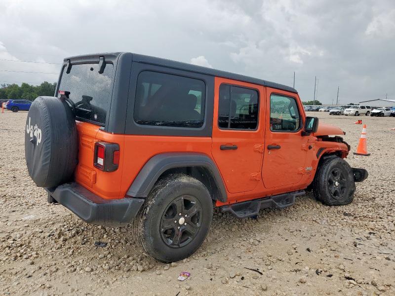 1C4HJXDG6KW545930 - 2019 JEEP WRANGLER UNLIMITED SPORT Pomarańczowy zdjęcie 3