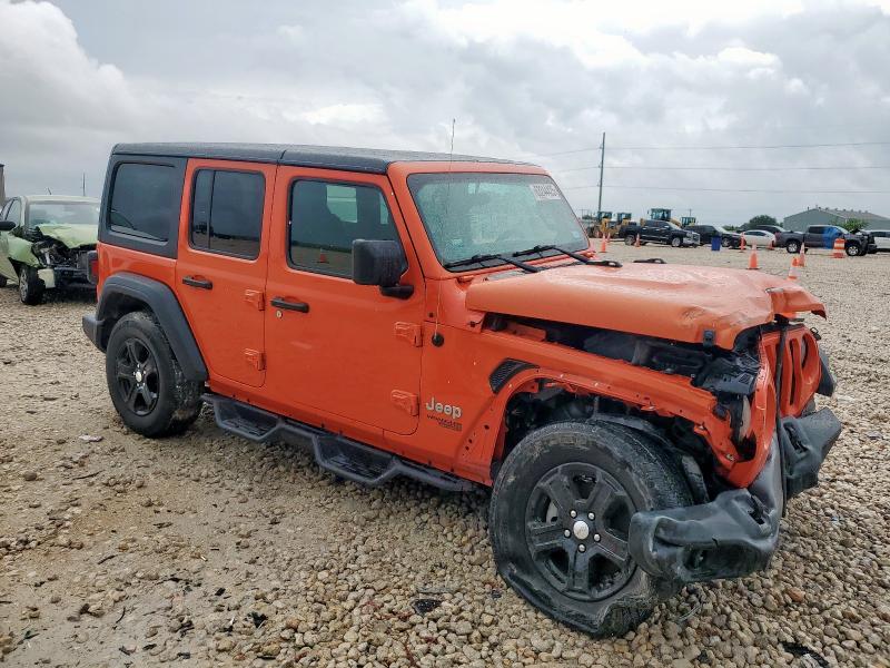 1C4HJXDG6KW545930 - 2019 JEEP WRANGLER UNLIMITED SPORT Pomarańczowy zdjęcie 4