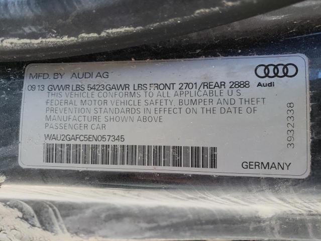 WAU2GAFC5EN057345 - 2014 AUDI A7 PRESTIGE GRAY photo 10