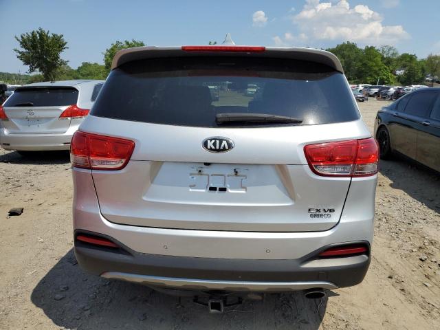 5XYPH4A55GG153910 - 2016 KIA SORENTO EX SILVER photo 6