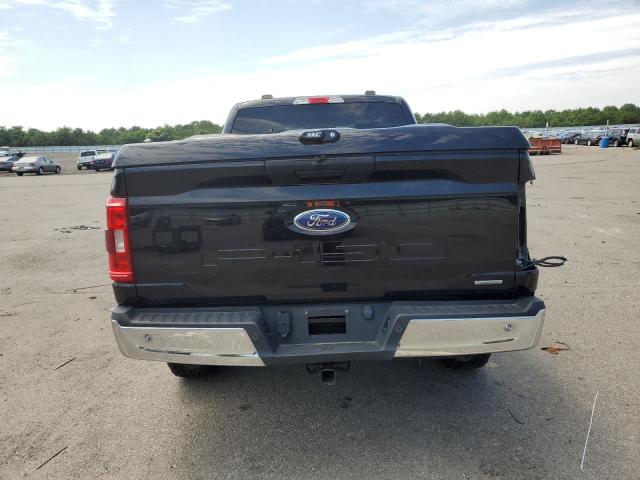 1FTEX1EP8MKE66525 - 2021 FORD F150 SUPER CAB BLACK photo 6