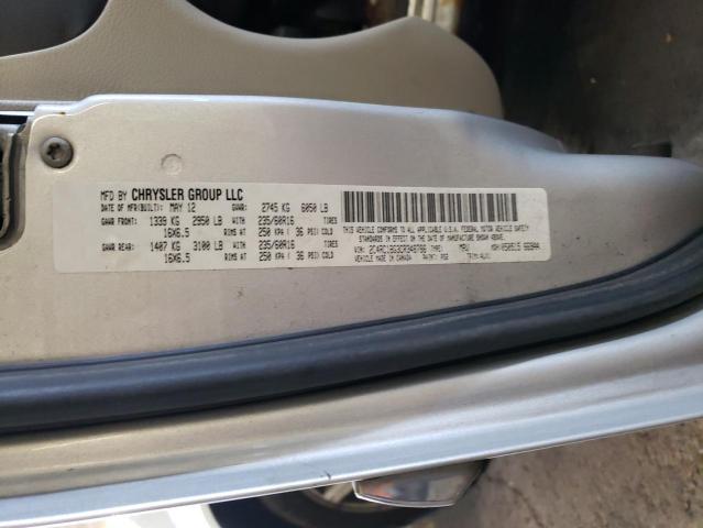 2C4RC1BG3CR348786 - 2012 CHRYSLER TOWN & COU TOURING SILVER photo 12