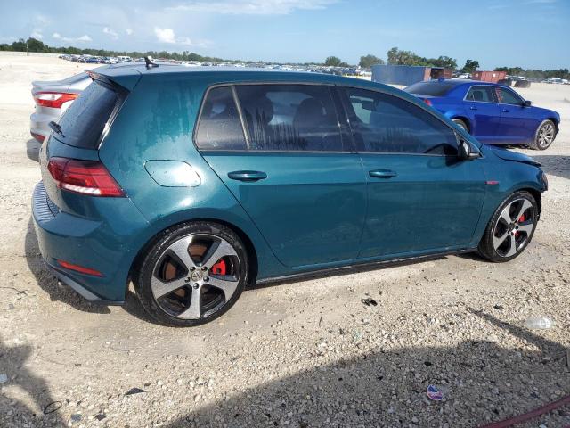 3VW6T7AU9KM019543 - 2019 VOLKSWAGEN GTI S GREEN photo 3