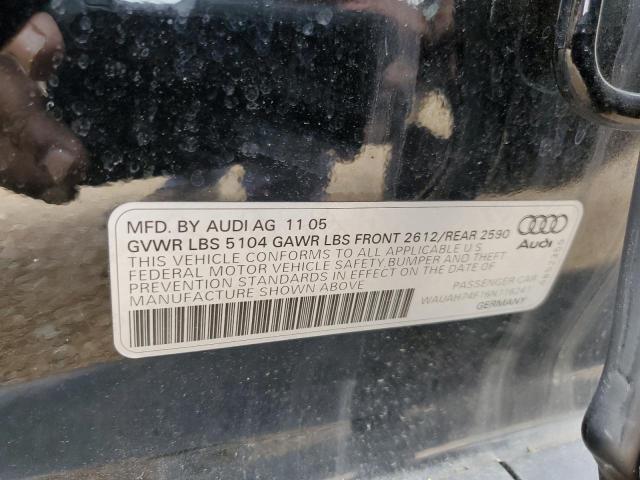 WAUAH74F16N116241 - 2006 AUDI A6 3.2 BLACK photo 12