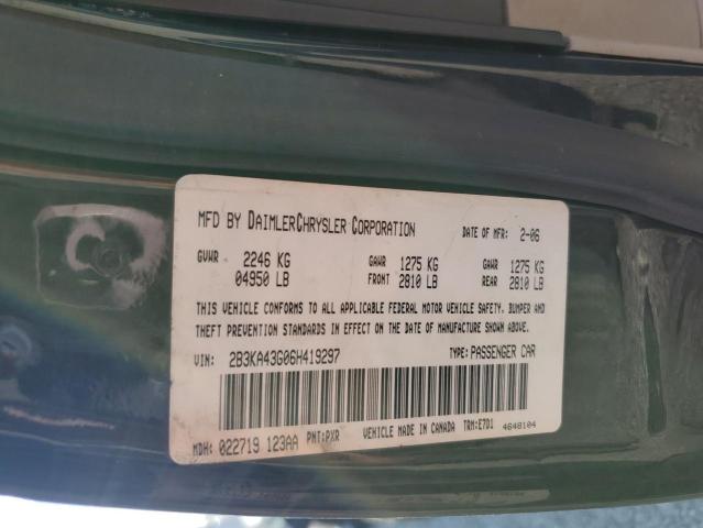 2B3KA43G06H419297 - 2006 DODGE CHARGER SE BLACK photo 13