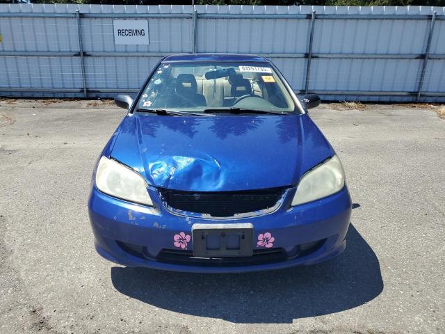 1HGEM223X5L049663 - 2005 HONDA CIVIC DX VP ლურჯი ფოტო 5