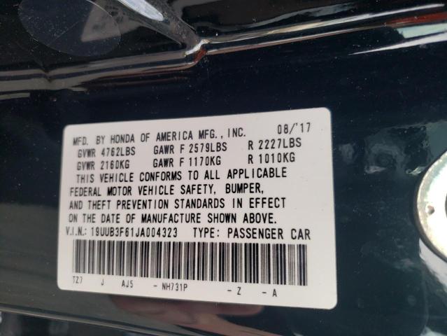 19UUB3F61JA004323 - 2018 ACURA TLX TECH+A BLACK photo 13
