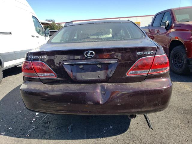 JTHBA30GX55068903 - 2005 LEXUS ES 330 BURGUNDY photo 6