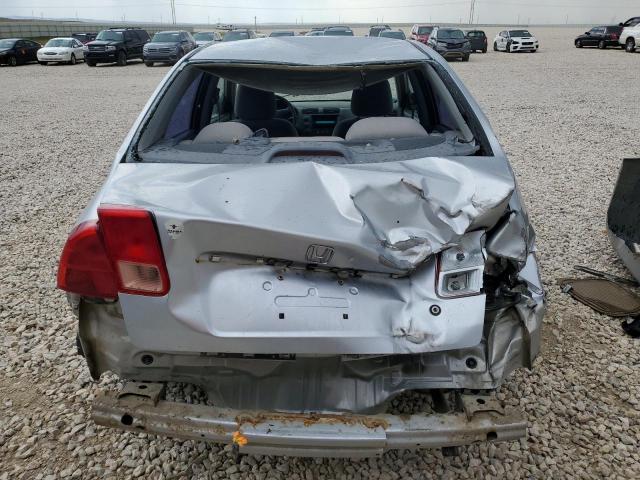 1HGES15311L032224 - 2001 HONDA CIVIC DX SILVER photo 6