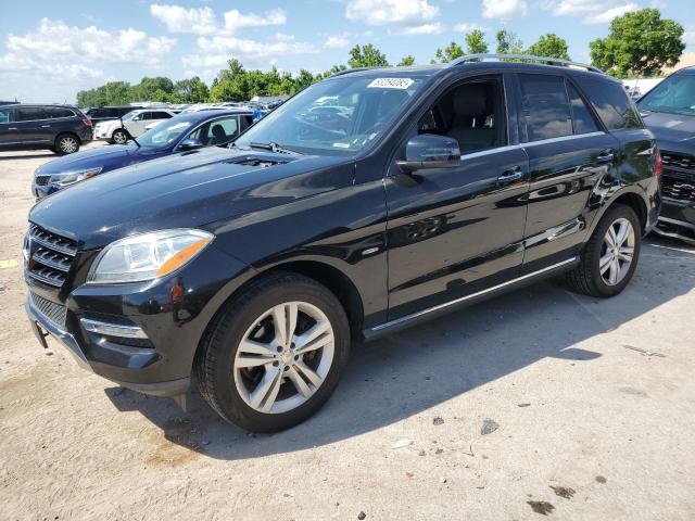 4JGDA5HB8CA045778 - 2012 MERCEDES-BENZ ML 350 4MATIC BLACK photo 1