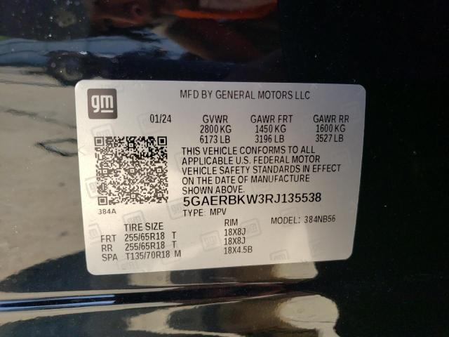 5GAERBKW3RJ135538 - 2024 BUICK ENCLAVE ESSENCE 黑色 照片 13