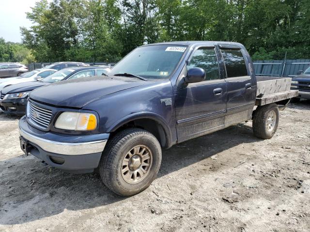 1FTRW08L81KD86645 - 2001 FORD F-150 SUPERCREW BLUE photo 1