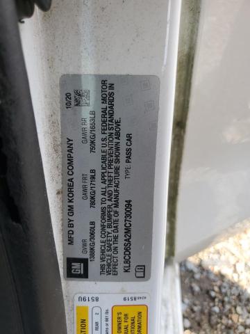 KL8CD6SA2MC730094 - 2021 CHEVROLET SPARK 1LT Ağ foto 12