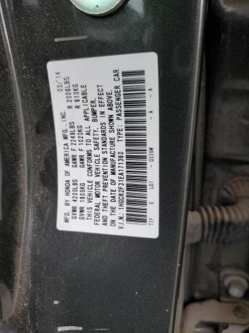 1HGCR2F31EA171360 - 2014 HONDA ACCORD LX CHARCOAL photo 12