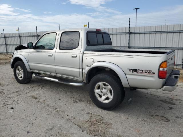 5TEHN72N24Z324188 - 2004 TOYOTA TACOMA DOUBLE CAB SILVER photo 2