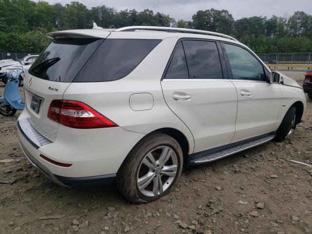 4JGDA5HB7CA038465 - 2012 MERCEDES-BENZ ML 350 4MATIC WHITE photo 3