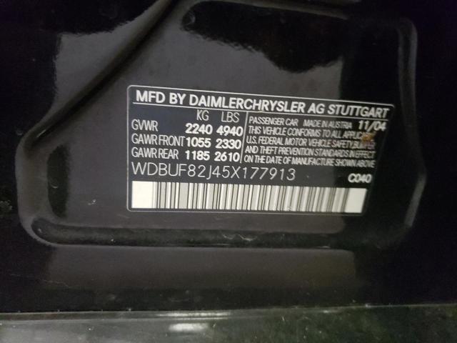 WDBUF82J45X177913 - 2005 MERCEDES-BENZ E 320 4MATIC BLACK photo 12