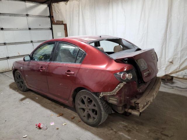 JM1BK324981149842 - 2008 MAZDA 3 S MAROON photo 3