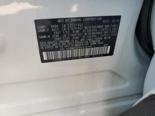 4S4WMARD8N3426269 - 2022 SUBARU ASCENT TOURING 白色 照片 13