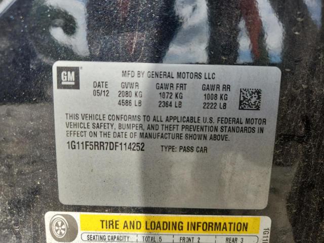 1G11F5RR7DF114252 - 2013 CHEVROLET MALIBU 2LT BLACK photo 12