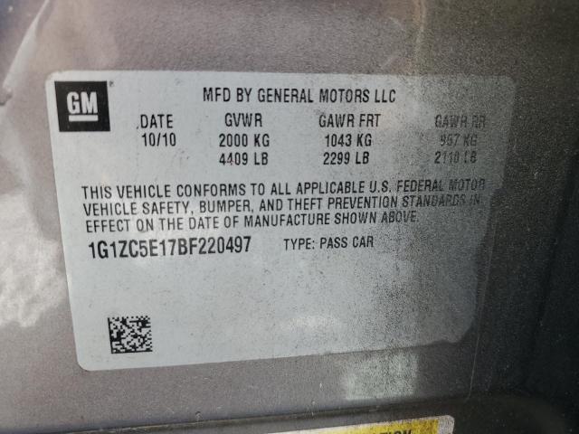 1G1ZC5E17BF220497 - 2011 CHEVROLET MALIBU 1LT 棕色 照片 12