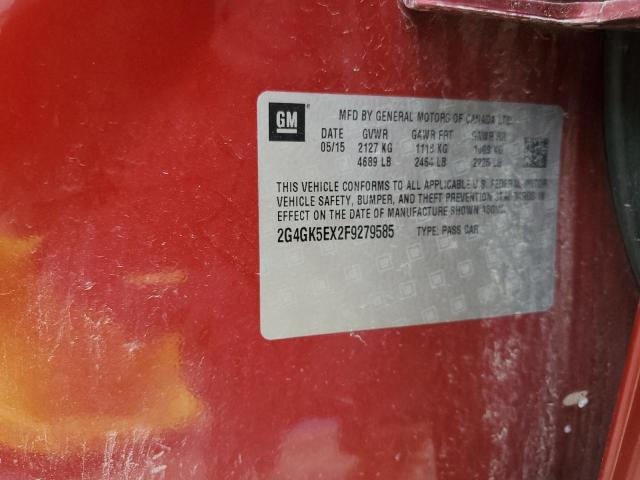 2G4GK5EX2F9279585 - 2015 BUICK REGAL 栗色 照片 13