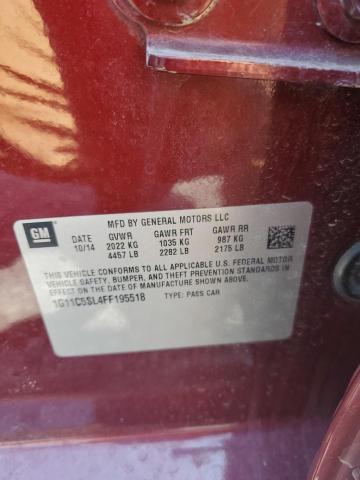 1G11C5SL4FF195518 - 2015 CHEVROLET MALIBU 1LT MAROON photo 12