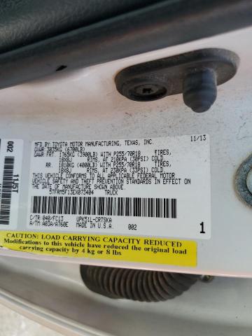 5TFRM5F13EX073404 - 2014 TOYOTA TUNDRA DOUBLE CAB SR/SR5 WHITE photo 12