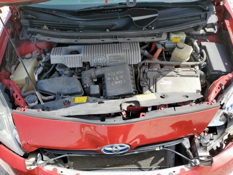 JTDKN3DU2A0093744 - 2010 TOYOTA PRIUS მუქწითელი ფოტო 12