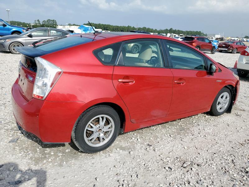 JTDKN3DU2A0093744 - 2010 TOYOTA PRIUS მუქწითელი ფოტო 3