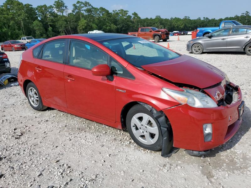 JTDKN3DU2A0093744 - 2010 TOYOTA PRIUS მუქწითელი ფოტო 4